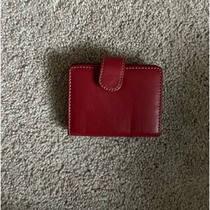 Red leather wallet